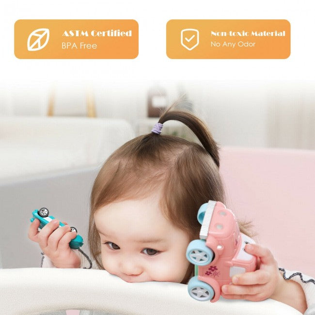 Safety Material & Seamless Design: The baby fence is made of non-toxic and BPA-free HDPE, which is safe and will not harm your baby's health. The seamless design and smooth corners of the fence will not pinch the baby or hurt their skin. In addition, ASTM certification guarantees the safety and quality of the fence.