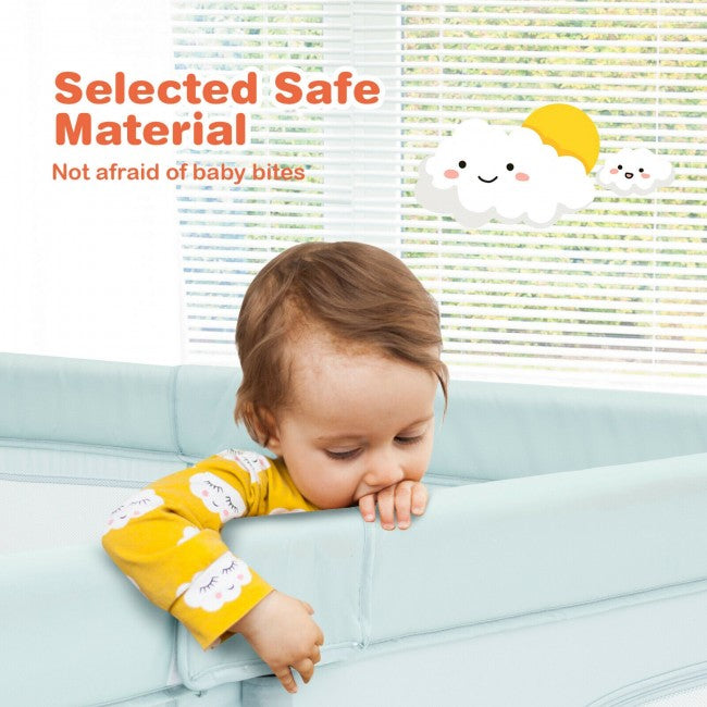 Safe Material: Made of selected Oxford material, this baby playpen is friendly and breathable, which is safe for babies.