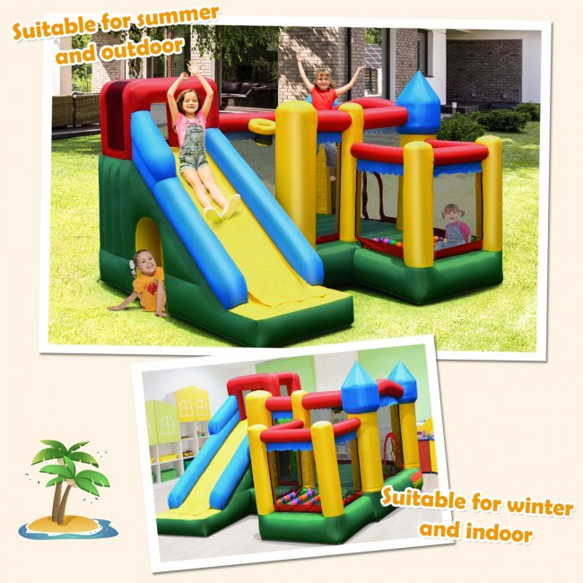 Bounce House with Water Slide Jumper Castle for Kids