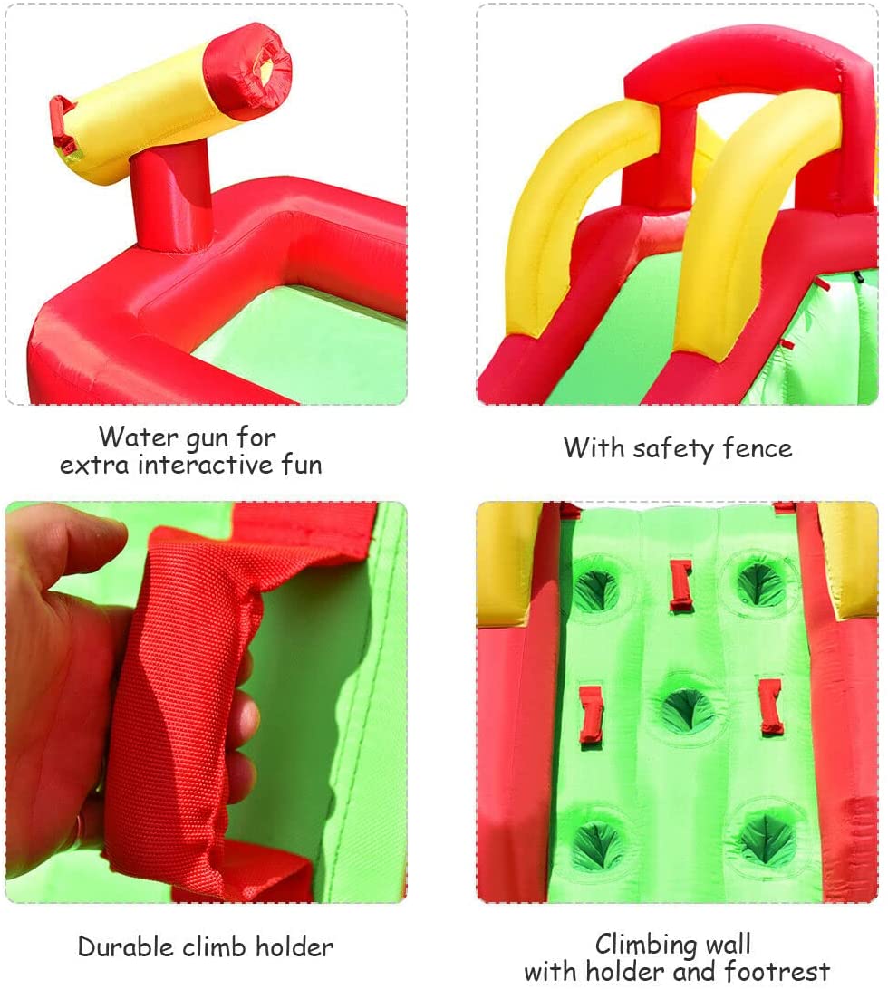 Kids Garden Inflatable Water Slides with Climb Wall