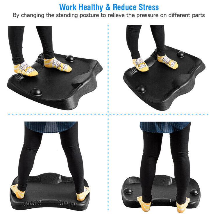 Get Rid of Stress and Fatigue: Crafted from high-quality, durable materials, it provides the perfect space for your feet to move freely. Compact and lightweight, this mat is not only a reliable companion for any workspace but also easy to carry. Revolutionize your work environment with a versatile solution that cares for your well-being.