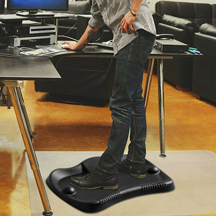 Ergonomics Design: Say goodbye to the sedentary grind! Our anti-fatigue mat combines innovative balance training with anti-fatigue theory, creating an ergonomic solution for standing for long periods. The inclined angle and variable terrain reduce the burden on your body, encouraging constant micro-movements.