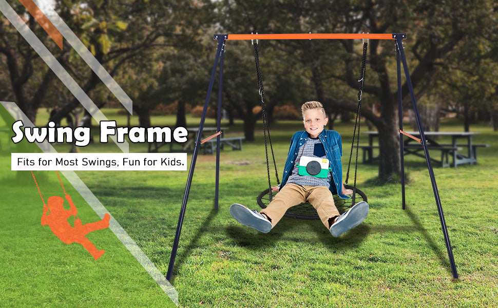 Get a Heavy Duty Swing Stand and Pick your favorite swing Seat, Let's enjoy exciting outdoor play and exercise!