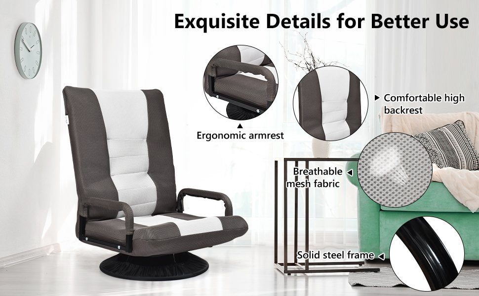 Ergonomic Bliss for Body and Mind: Immerse yourself in ultimate comfort with our high-backed floor chair. Designed to support your tired muscles, the ergonomic shape and added armrest provide unparalleled relaxation. Indulge in a chair that truly fits your body's curves.