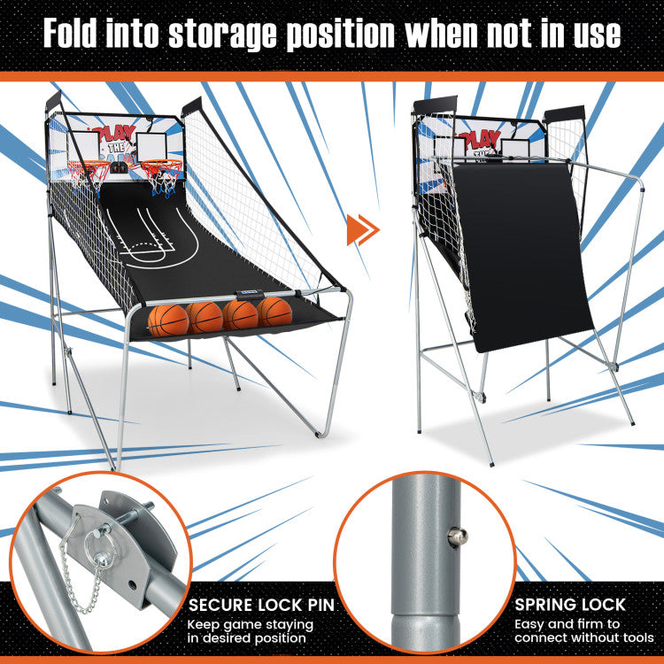 Compact & Foldable for Any Space: Maximize space with our foldable design, measuring 81.5" x 42.5" x 81" when assembled. Easily fold it to 42.5" x 37.5" x 81" for convenient storage. Versatile for both kids and adults to enjoy.