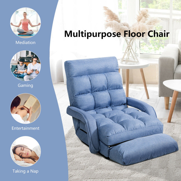 Multi-Functional Lounger for Leisure: Elevate your leisure time with a versatile floor lounger. Use it as a single sofa or transform it into a nap bed for meditation, TV time, gaming, and more. A must-have for those who value comfort and flexibility!