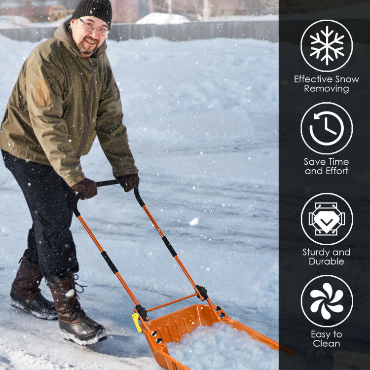 Humanized Handle: Experience comfort in cold weather with our humanized handle featuring cushioned sides, preventing direct contact with cold steel. Adjust the handle's angle to your liking and shovel snow upright, reducing the risk of back pain while clearing your pathways.