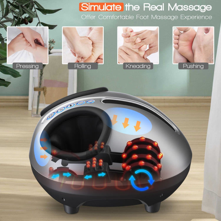Say Goodbye to Foot Pain: Powerful rollers beneath your feet mimic the touch of an expert masseuse, targeting pain and tension with a unique clamping motion in the heels. Say goodbye to foot pain and hello to soothing comfort with our advanced foot massager.