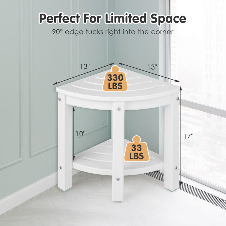 Easy Assembly and Compact Dimensions: Assembly is a breeze with clear instructions and included accessories. The product dimensions of 13" x 13" x 17" (L x W x H) make it compact yet functional. The added storage shelf with a height of 10" adds to its practicality in small spaces.