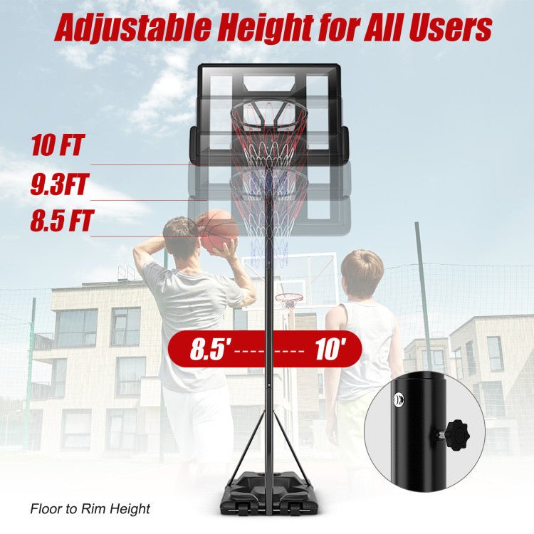 Height Adjustable Basketball Hoop: Perfect for all ages, our basketball hoop adjusts to your preferred height. Great for kids and adults, it's ideal for both play and coaching sessions.