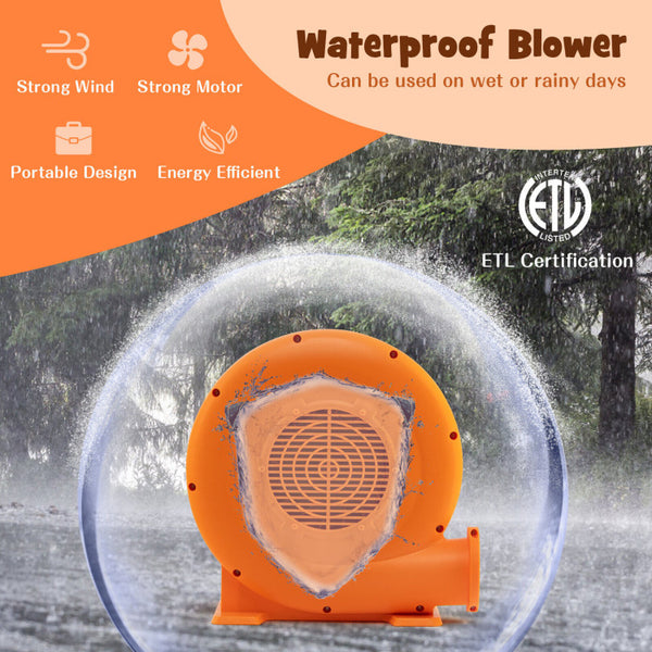 Superior Water Resistance: This IPX4 waterproof-rated air blower can safely operate even on wet or drizzly days, eliminating the risks of short circuits and failures. The sealed cover on its power switch ensures qualified dryness by isolating external water.