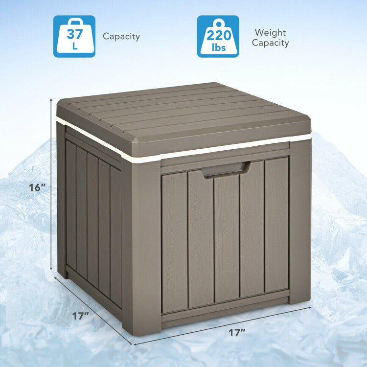 Generous Capacity: Boasting a spacious 10-gallon (37 L) inner space, this ice chest can easily accommodate a variety of beverages, fruits, and more, perfect for entertaining a group of friends. The removable lid adds convenience, allowing easy access to your favorite drinks.