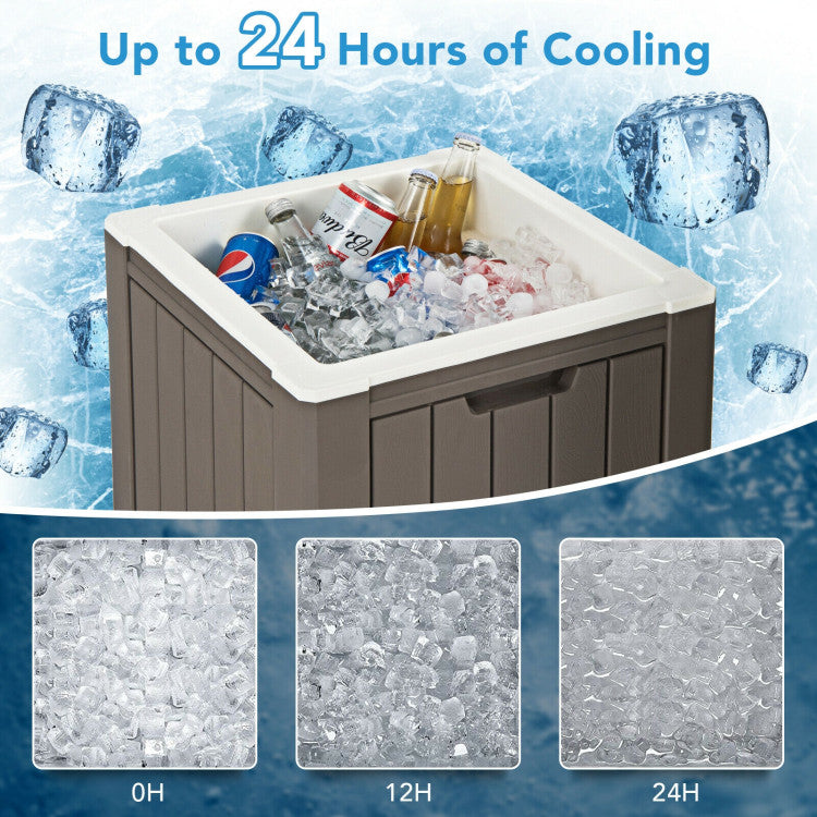 Long-term Cooling Time: Designed with excellent sealing capabilities, this cooler ensures long-lasting cooling performance for over 24 hours, making it the ideal solution for your refrigeration needs. We conducted a rigorous 24-hour temperature retention test, and the ice only melted by a third, demonstrating its exceptional cooling efficiency.