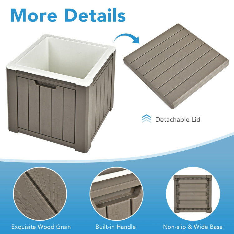 Built to Last: Crafted from high-quality and waterproof PP material, this portable ice cooler is exceptionally durable and resistant to deformation and fading, ensuring it will serve you for the long haul. The exquisitely imitated wood grain design adds a touch of nature and enhances the cooler's stylish appeal, making it a perfect addition to your outdoor space.