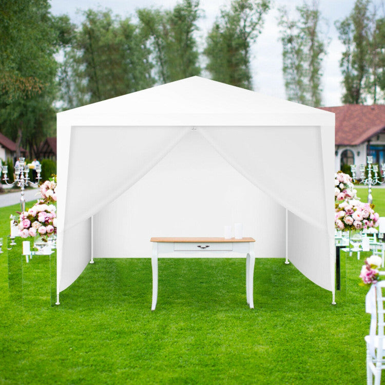 Spacious and Versatile: With a generous 10' x 10' canopy and an 8' pitched roof, this canopy tent provides ample space for gatherings, parties, picnics, and more. Enjoy outdoor activities with friends and family without space constraints.
