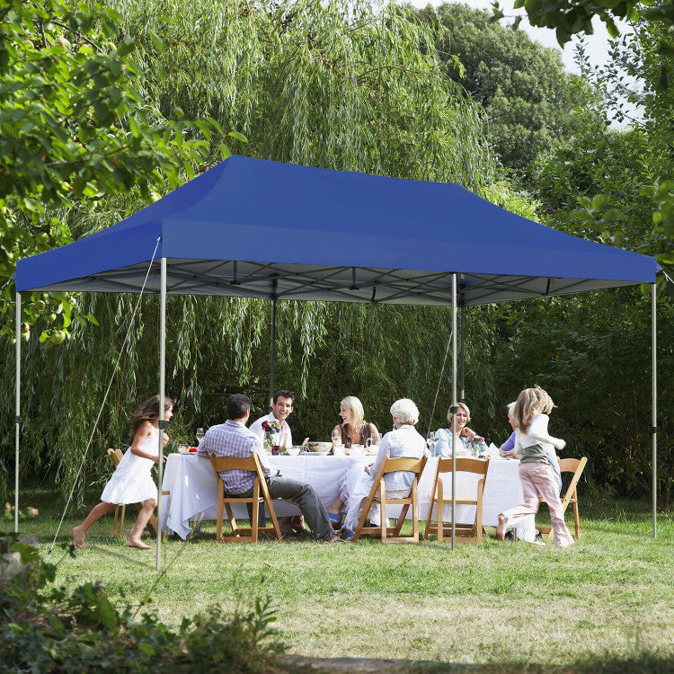 Spacious Shade: With a generous 10' x 20' size, this folding canopy tent offers 200 square feet of shade, accommodating around 20 people. Perfect for outdoor gatherings like parties, picnics, and trade exhibitions, it easily fits tables, recliners, and conversation sets.