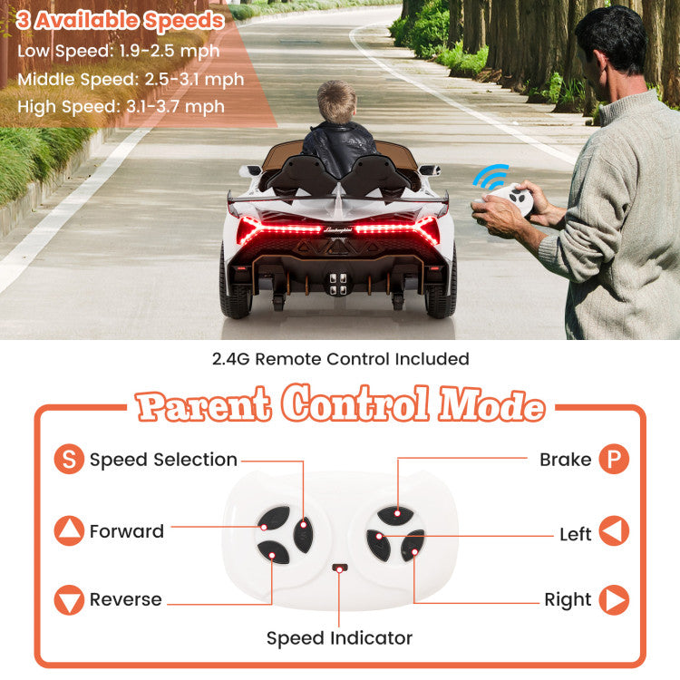 <strong>2 Different Controlling Modes:</strong> Our ride-on car comes with 2 different controlling modes to suit your child's development. Parents can take the wheel with the 2.4G remote control for younger kids, while older children can enjoy driving using the steering wheel, forward-stop/reverse lever, and throttle pedal. With multiple speeds available, it's perfect for every skill level.<br>