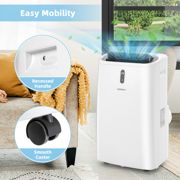 Portability for Every Scenario: Elevate your space's aesthetics with the chic white design of this air cooler. Its compact footprint ensures portability, making it an ideal addition to your living room, bedroom, study, or office. Enjoy both tranquility and a refreshingly cool atmosphere wherever you choose to place it.