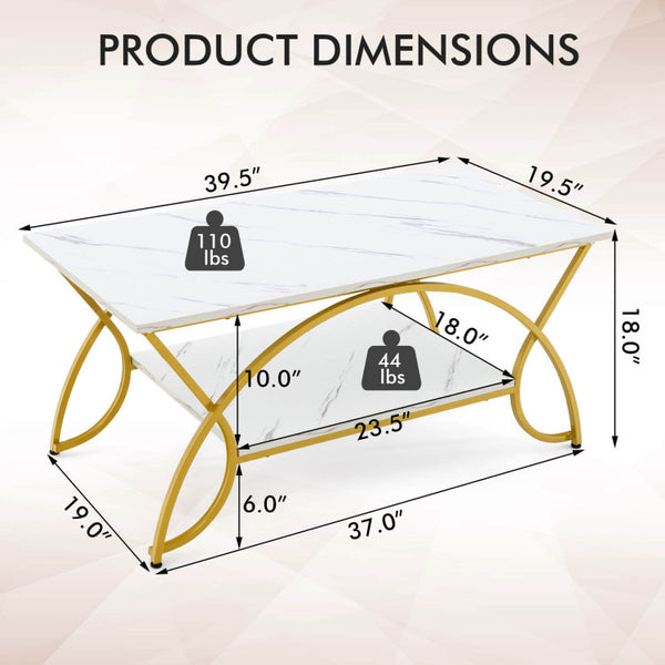 Effortless Assembly and Maintenance: Assembling our 2-tier coffee table is a breeze with clear instructions and labeled parts. Plus, its waterproof tabletop and metal frame ensures easy cleaning, requiring only minimal maintenance for a fresh and stylish living area.