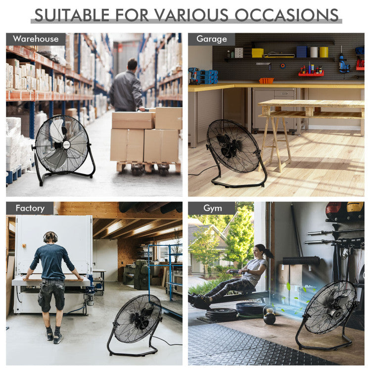 Portable and Versatile: Take advantage of the built-in carry handle and lightweight design, allowing you to easily move this powerful industrial fan from one room to another. Its energy-saving capabilities make it ideal for home use, as well as in warehouses, garages, factories, gyms, greenhouses, and more.