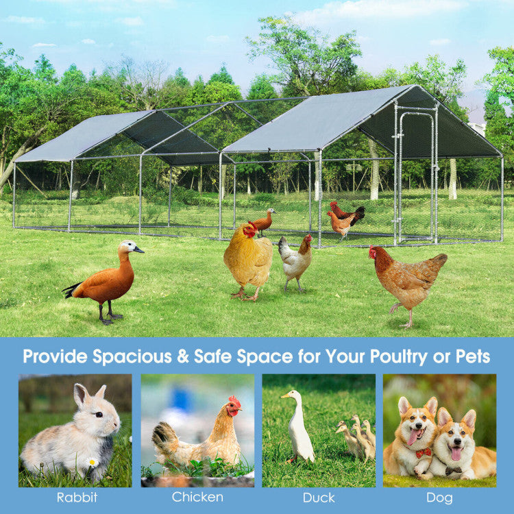 <p><strong>Lockable Door and Wide Application:</strong> The lockable door with a door latch ensures safety while facilitating cleaning, watering, and feeding. This multifunctional pet cage is suitable for various types of animals, such as rabbits, gooses, dogs, chickens, ducks, and more.</p> <h5></h5>
