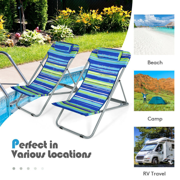 Versatile for Any Occasion: Our backpack chair's breathable fabric guarantees comfort in any climate. Reinforced feet ensure stability on various surfaces. Suitable for poolside, lawn, garden, patio, beach, camp, and more. Experience relaxation anywhere you go!