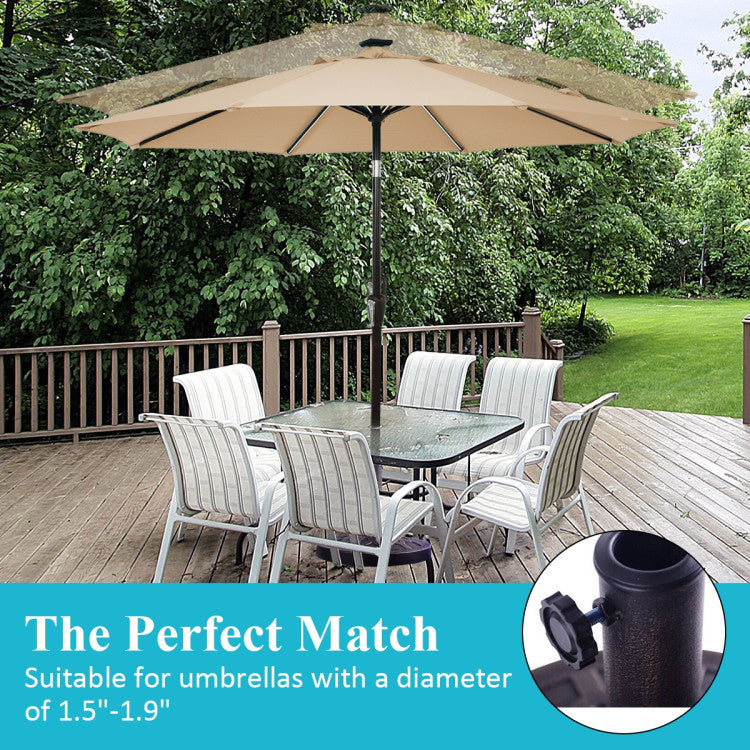 Long-lasting Performance: Manufactured with high-quality materials, this umbrella base is built to withstand the test of time, promising long-lasting usage and enjoyment for seasons to come.