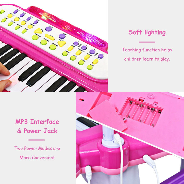 Versatile Features: The training function guides your child to play complete songs by illuminating instructional buttons. Volume adjustments ensure safe play without harming sensitive ears. The soft lighting, engaging design, and captivating music create a sensational stage experience for your budding musicians.