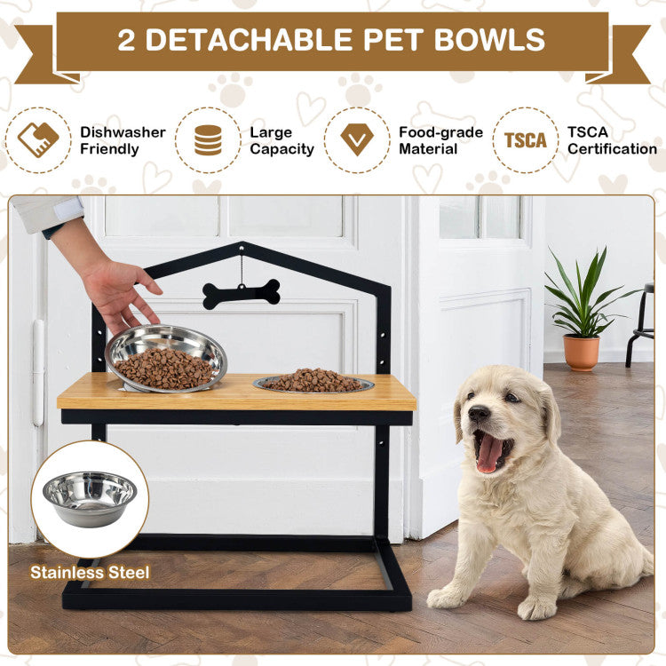 <strong>2 Premium Stainless Steel Bowls:</strong> Enjoy durability and hygiene with our pet feeder's 304 food-grade stainless steel bowls. Resistant to deformation and breakage, these spacious 1L bowls feature a wide diameter for easy eating and drinking, ensuring your pet's satisfaction with every meal.<br>