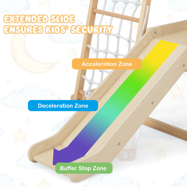<p><strong>Extended Slide w/Buffer:</strong> Varying from other slides, this one features a buffer design to keep babies safe away from sudden stops. The extended slide, consisting of the acceleration, deceleration, and buffer zones, ensures kids’ security and safety.</p> <p>&nbsp;</p>