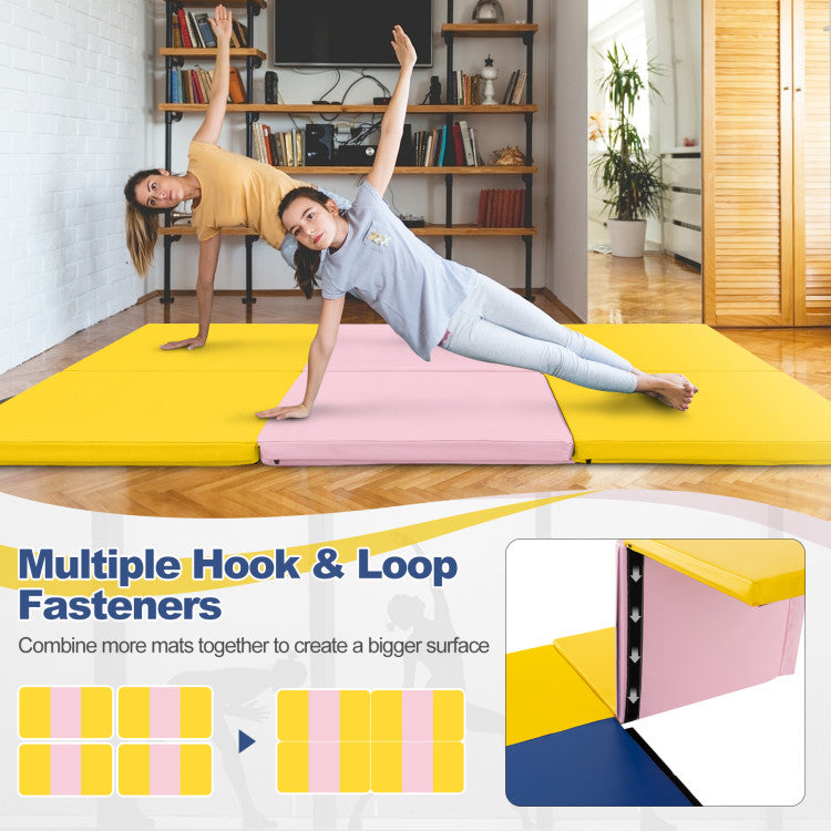 <strong>Available to Combine More Mats:</strong> With convenient hook and loop fasteners, our tumbling mat can be linked with additional mats, creating a tailored exercise area perfect for gymnastics, martial arts, or any activity requiring extra space.