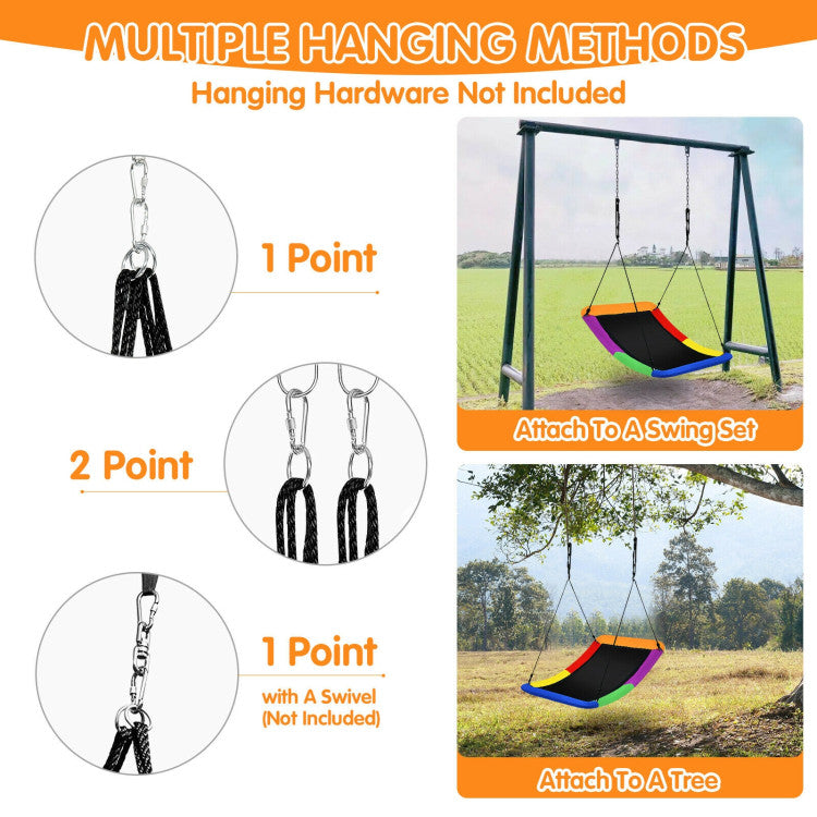 Customizable and Portable: Featuring an adjustable 71" lanyard, our tree swing grants you the flexibility to tailor its height to various preferences, catering to parents seeking the ideal setting for their youngsters. Its lightweight and compact nature enables effortless portability, making it a breeze to carry along on your adventures.