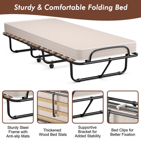 Sturdy Construction and Durable Material: Rest assured with the sturdy and upgraded steel frame, providing excellent stability and a strong load-bearing capacity. The delicate coating prevents rust and ensures a long-lasting bed for your convenience.