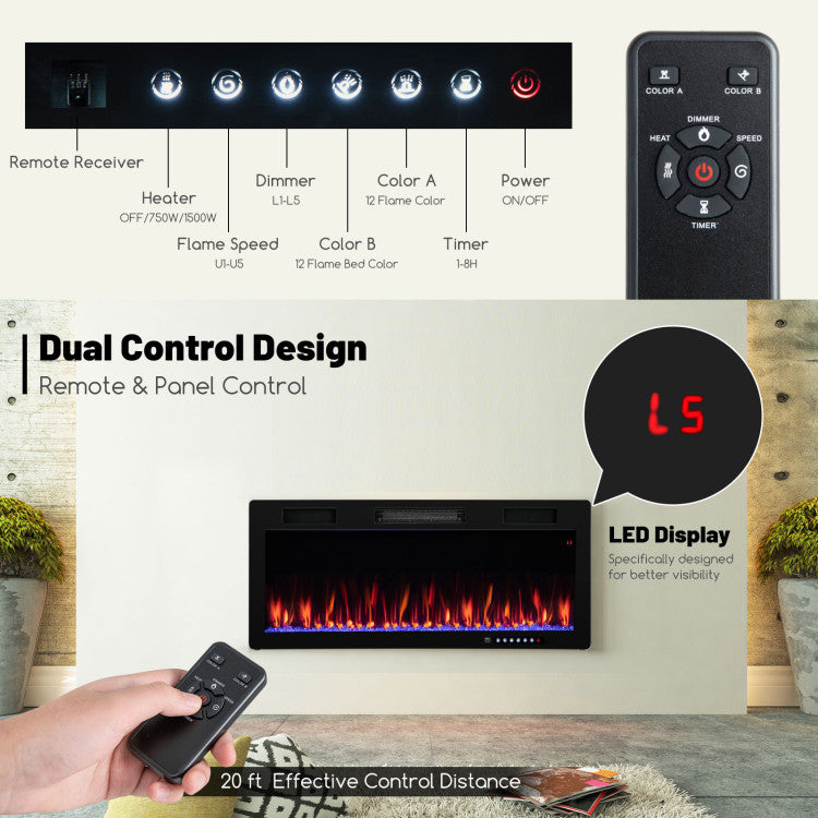 <strong>Safe Electric Fireplace:</strong> This ETL-approved fireplace heater is equipped with overheat protection. If the inner components reach 221℉, this fireplace heater will automatically shut off for your safety. A 6-long power cord with UL certification is designed for easy connection and extra security.