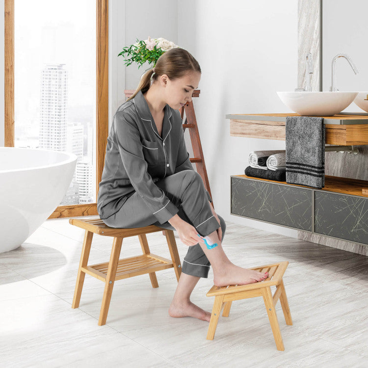 <strong>Equipped with A Foot Stool:</strong> There is a bonus footstool for you to shave smoothly, greatly preventing bending over for a long time. Meanwhile, the surface of the footstool is ergonomically designed with a slight tilt angle that allows you to put your foot comfortably.