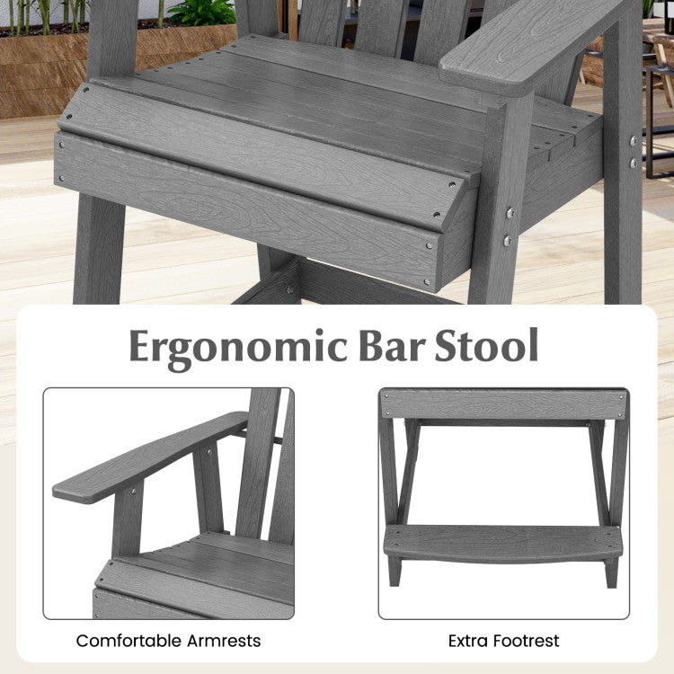 <strong>Ergonomic Bar Stool:</strong> The curved seat and wide backrest allow you to have a better sitting experience! Comfortable armrests and extra footrests make it possible for you to fully relax your elbows and legs, allowing you to stay in a more comfortable position for chatting with friends or enjoying a cocktail.