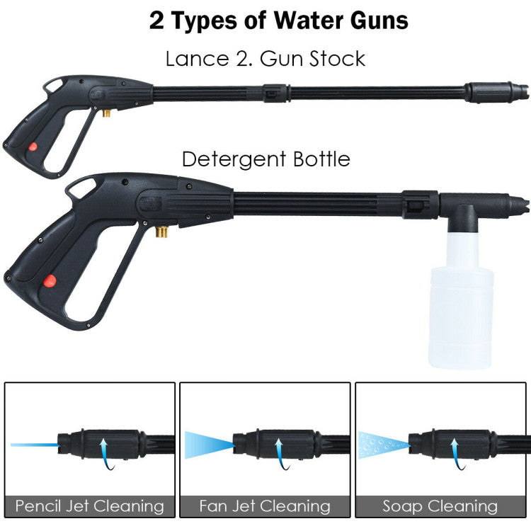 <strong>Adjustable Spray with Twist Nozzle:</strong> Say goodbye to one-size-fits-all cleaning with our adjustable spray nozzle! Easily switch from a concentrated beam to a wide spray, allowing you to tackle a variety of cleaning tasks with precision and ease. Achieve real and quick cleaning results with just the right water pressure.