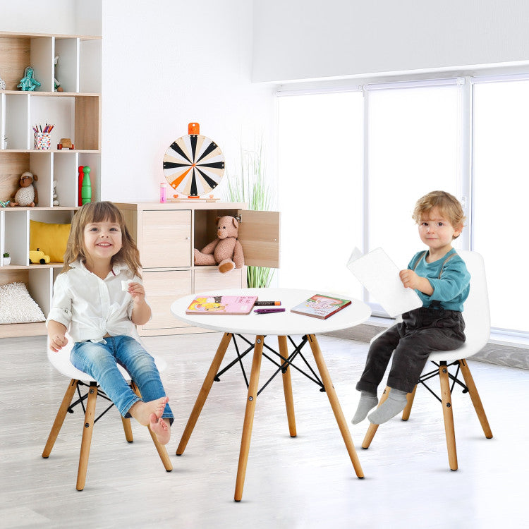 Versatile and Stylish: Elevate your kids' playtime with this versatile table and chairs set, perfect for their activities and playdates. Its elegant, modern design seamlessly fits into various home aesthetics, making it a charming addition to living rooms, dining areas, bedrooms, nurseries, and beyond.