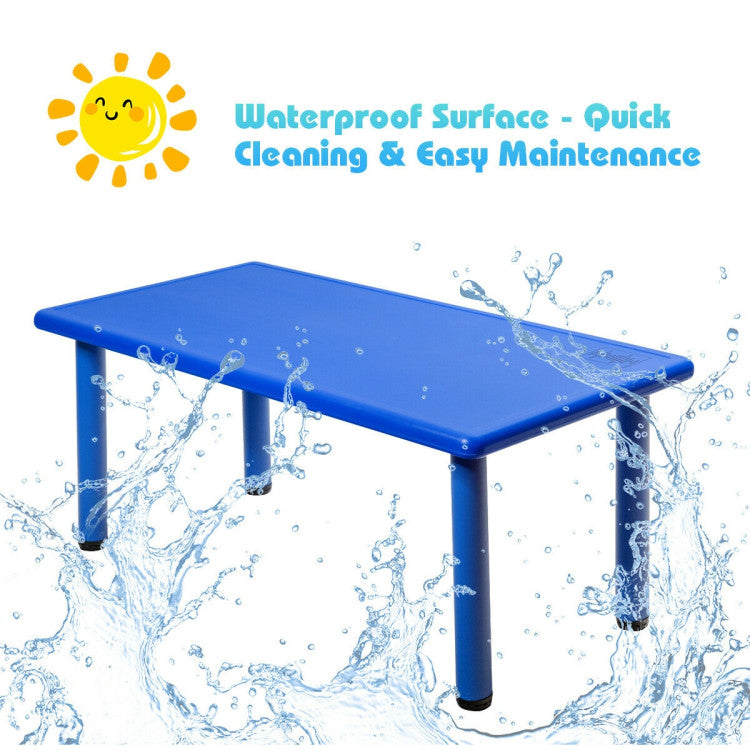 Easy to Clean & Assemble: The waterproof surface allows for effortless cleaning, simply wipe away stains with a damp cloth. Assembling this rectangle table is a breeze, with ample parts and an easy-to-follow setup guide. It can be quickly assembled by just one person.