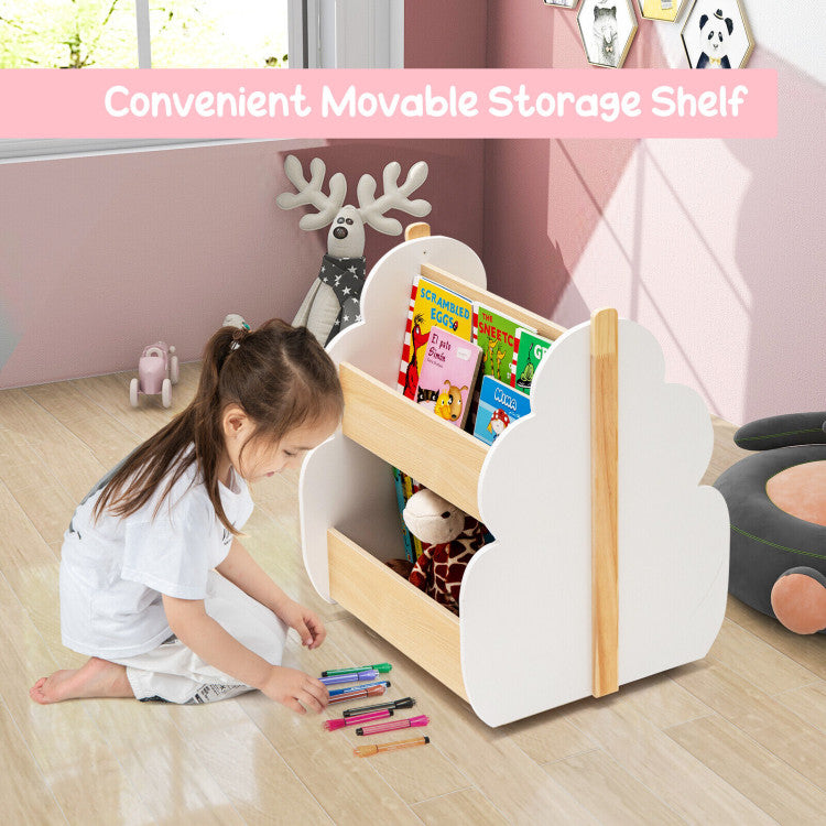 Premium and Durable Build: Crafted with high-quality MDF and pine wood, this kids' bookcase guarantees sturdiness and longevity. Each upper shelf can hold up to 11 lbs, while the lower space boasts a remarkable 44lbs weight capacity. The waterproof painted surface ensures easy maintenance and long-lasting shelf life.