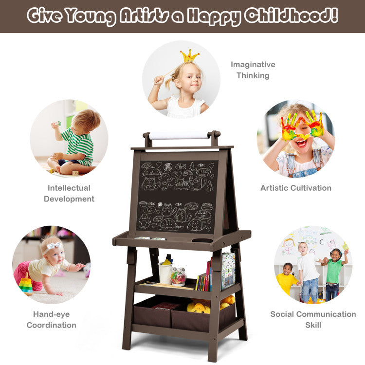 Perfect Kids' Gift: Nurture your child's love for art with this educational easel, a fantastic gift for kids aged 3 and above. Encourage creativity, imagination, and interactive play as two young artists create side by side. Watch them engage, learn, and have endless fun!