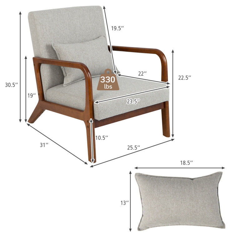 Easy Assembly and Thoughtful Details: Our lounge chair comes with illustrated instructions and all necessary hardware, making assembly a breeze. Convenient pillow zippers allow for easy pillowcase removal. Anti-slip felt pads protect your floor from scratches, while the well-painted frame ensures easy maintenance. Enjoy the epitome of relaxation and style with our ergonomic armchair.