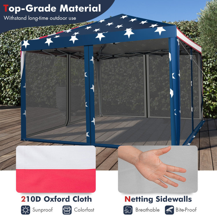 Sturdy & Waterproof: Crafted from durable Oxford fabric, it's both waterproof and long-lasting. The powder-coated steel frame provides stability, while ground nails and wind ropes ensure it withstand harsh weather.