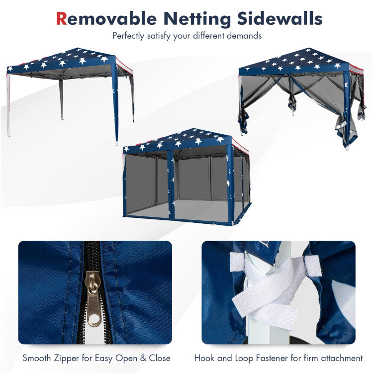 4 Detachable Mesh Walls: Includes 4 zippered mesh sidewalls, offering ventilation and visibility. You can choose to install mosquito nets as needed, creating a private and comfortable space.