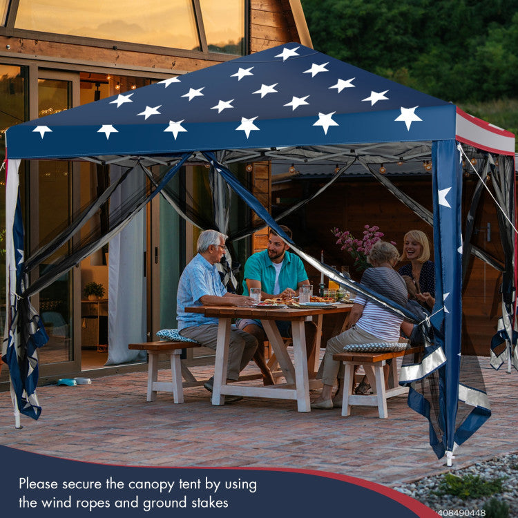 Spacious 10' x 10' Canopy: This canopy offers 100 square feet of shade, perfect for gatherings with 6-8 people, including tables and chairs.