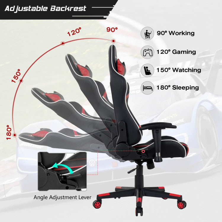 Enjoy Comfort in Any Position: Easily find your perfect sitting or reclining angle with the adjustable backrest, ranging from 90° to 180°. Whether you need to sit upright for work or relax in a laid-back position, simply use the angle adjustment lever to set and lock the backrest in place.
