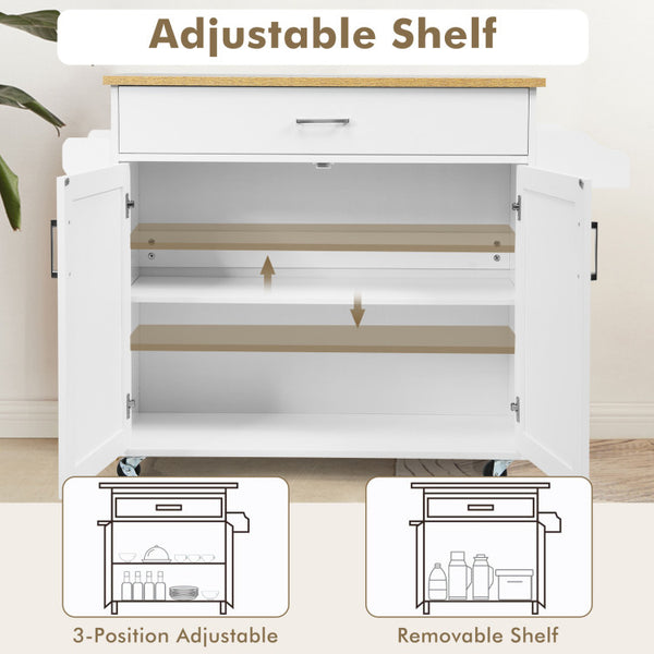 Adjustable Shelf and Generous Countertop: Customize your storage space with the three-position adjustable shelf inside the bottom cabinet. Adapt it to your specific storage needs or remove it entirely for additional storage capacity. The wide countertop provides ample room for food preparation, giving you the space you need to create culinary masterpieces.