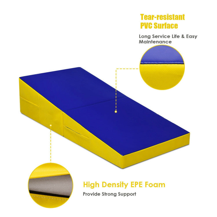 <strong>Durable Tear-Resistant Surface:</strong> Crafted from robust PVC material, our mat ensures longevity and resilience against frequent use. The meticulous stitching at the edges guarantees durability, providing a reliable workout surface that withstands wear and tear for an extended period.