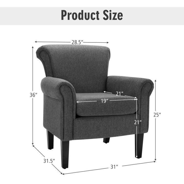 Easy Assembly and Convenient Dimensions: Setting up our accent chair is a breeze. We provide detailed instructions and all necessary accessories to facilitate a quick and hassle-free assembly. The user manual includes helpful illustrations for a seamless installation process, saving you time and effort. The overall dimensions of the chair are 31.5" x 31" x 36" (L x W x H), with a spacious seat size of 19" x 21" (L x W).