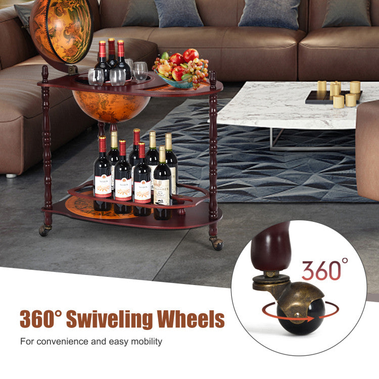 Mobility with 3 Universal Wheels: Designed with your convenience in mind, this wine cabinet comes equipped with three universal wheels, enabling effortless movement and relocation between rooms.